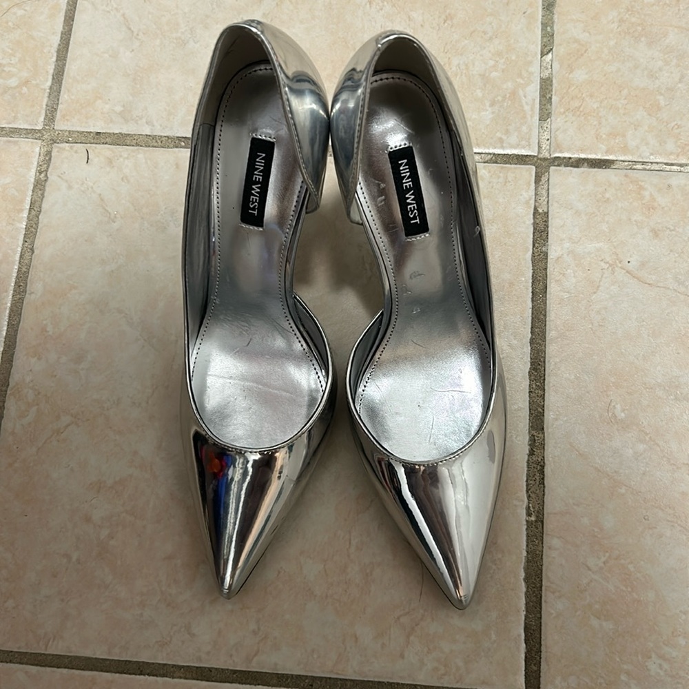 Nine West Silver high heels